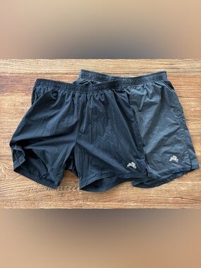 Tracksmith Session Short Size Small 2 Pair Bundle. Black and Gray Running Shorts